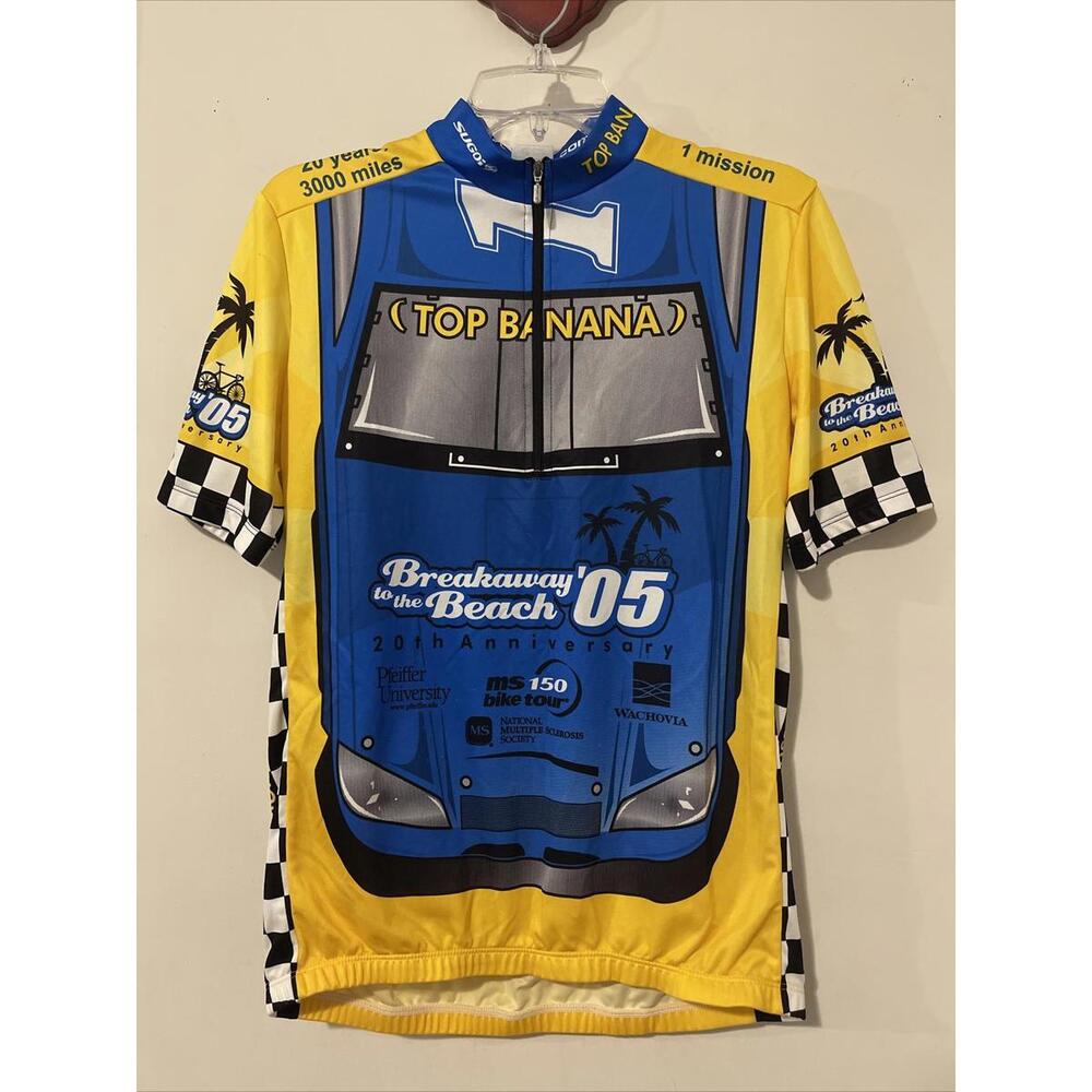 Sugoi Vintage Cycling Jersey Large Breakaway to..Beach 05 Top Banana Shirt! M899